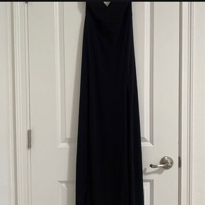 Blue Blush, Long Slit Dress, Black, Medium